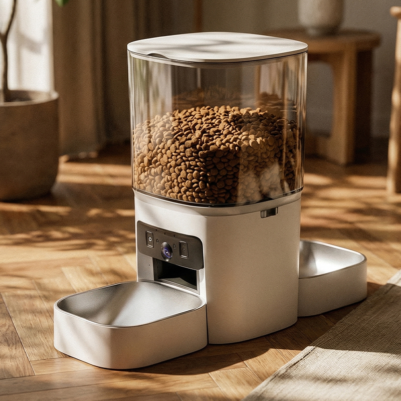 Mangeoire intelligente pour animaux de compagnie à double objectif MAS-3007 avec trémie transparente de 6 L Mangeoire intelligente pour animaux de compagnie à double objectif MAS-3007 avec trémie transparente de 6 L