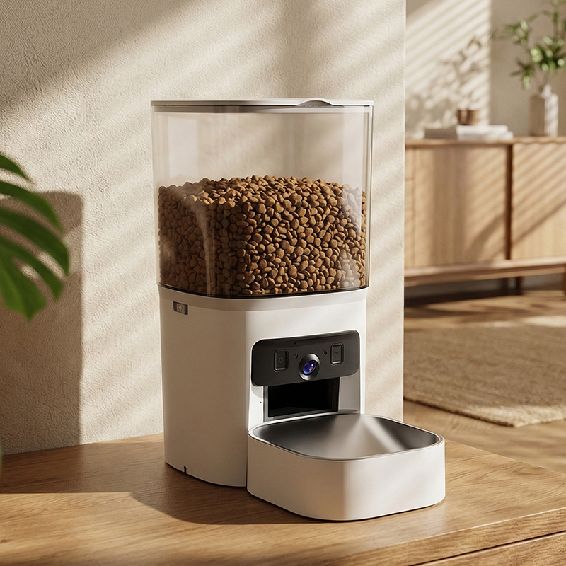 Mangeoire intelligente pour animaux de compagnie à double objectif MAS-3007 avec trémie transparente de 6 L Mangeoire intelligente pour animaux de compagnie à double objectif MAS-3007 avec trémie transparente de 6 L